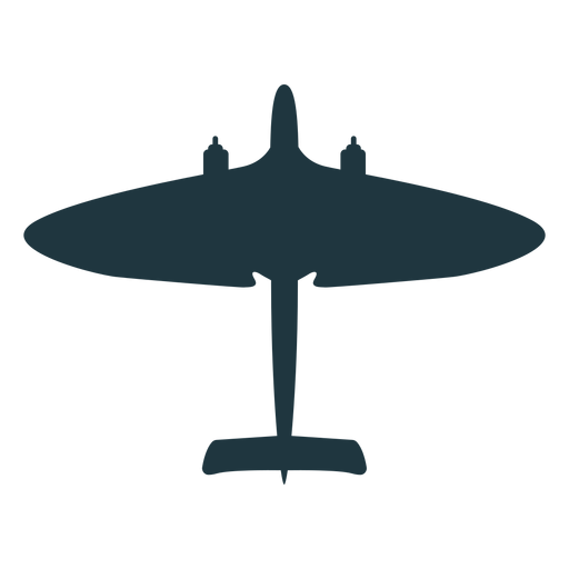 Silhueta simples de aeronave militar Desenho PNG