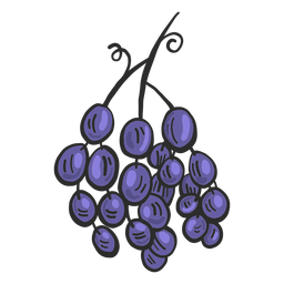 Dibujado a mano uva española Diseño PNG