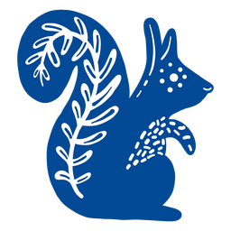 Elemento de arte popular de ardilla Diseño PNG