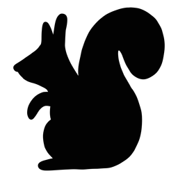 Silueta de arte popular de ardilla Diseño PNG