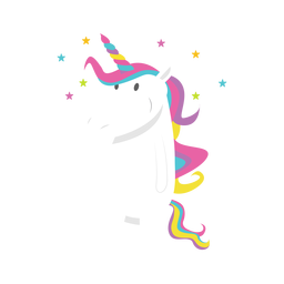 Ilustración de unicornio estrellado Diseño PNG