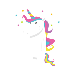 Starry unicorn illustration PNG Design