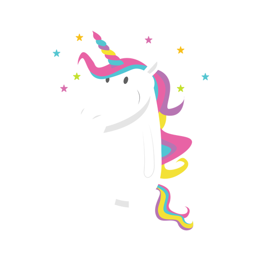 Starry unicorn illustration PNG Design