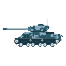 Tank fighting vehicle side view PNG Design