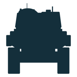 Silueta de vista frontal del tanque Transparent PNG
