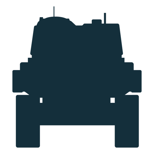 Silhueta de vista frontal do tanque Desenho PNG