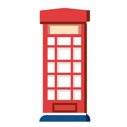 Icono de cabina telefónica Diseño PNG