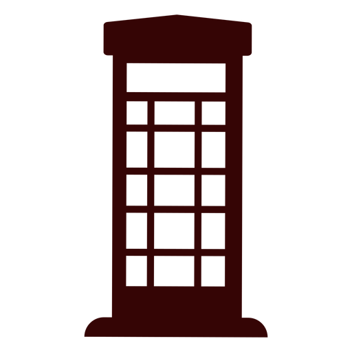 Telephone box silhouette PNG Design