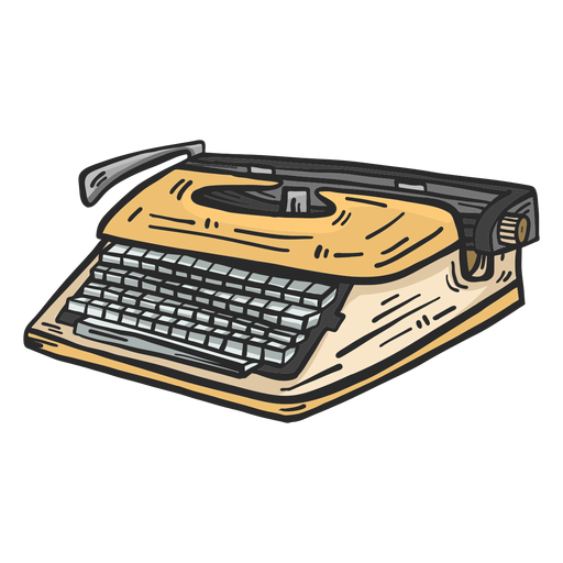 Typewriter colored clipart PNG Design
