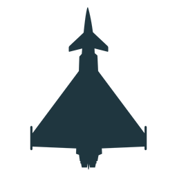 Silhueta de vista superior de aeronaves militares simples Desenho PNG