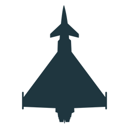 Simple military aircraft top view silhouette PNG Design