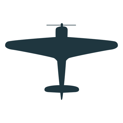 Silhueta de vista superior de aeronaves vintage Desenho PNG