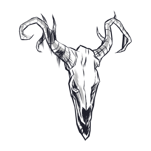 Wendigo skull hand drawn Transparent PNG & SVG vector file