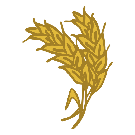 Wheat spike doodle icon