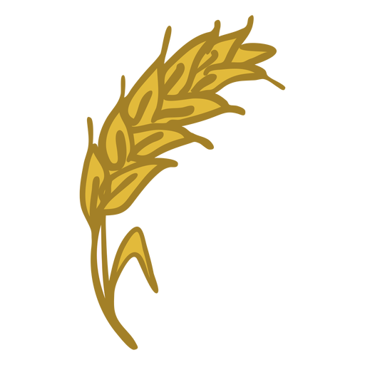 Yellow wheat spike icon PNG Design