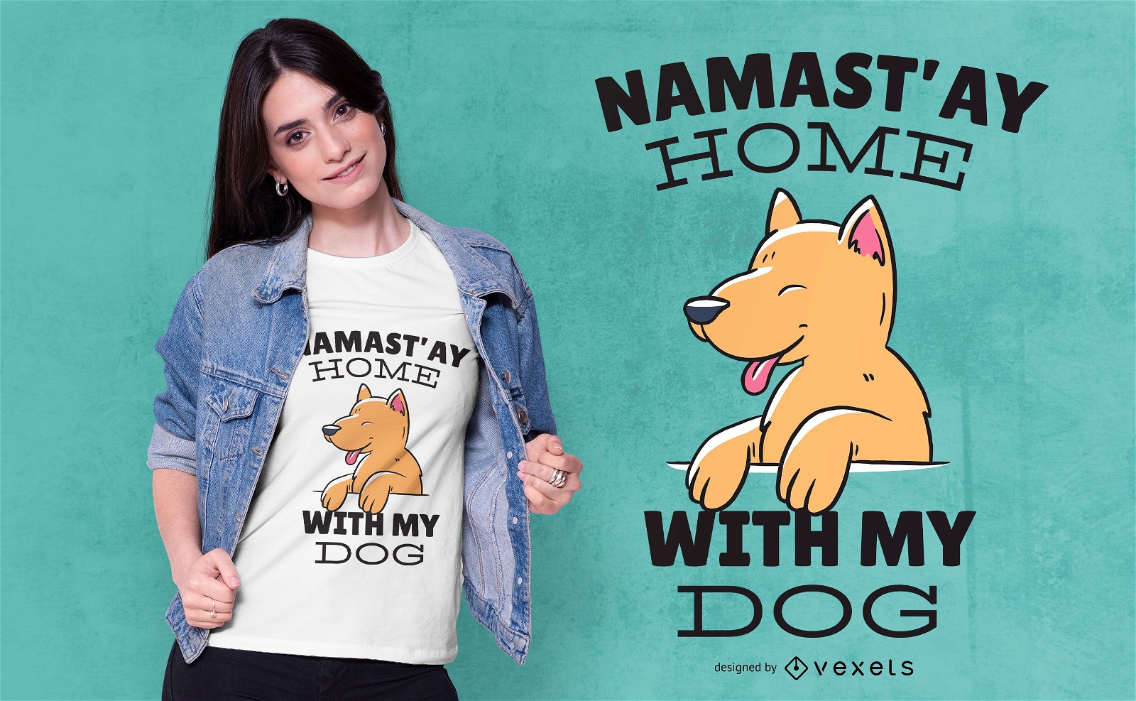 Dise?o de camiseta Namastay Home Dog Quote