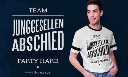 Design de camisetas alemãs para despedida de solteiro