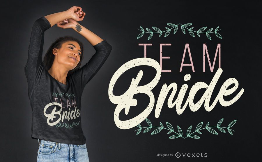 Diseño de camiseta de Team Bride Text Diseño de camiseta de Team Bride Text