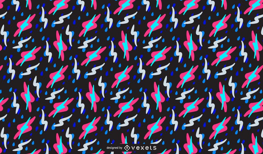 Abstract 80s Shape Pattern Design Abstract 80s Shape Pattern Design