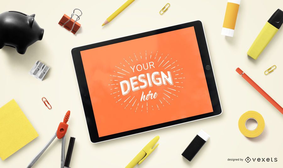 School Elements iPad Screen Mockup School Elements iPad Screen Mockup