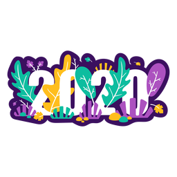 2020 colorful badge PNG Design