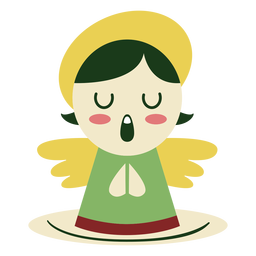 Angel singing element PNG Design