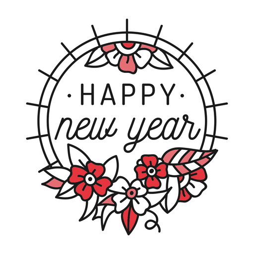Awesome badge newyear PNG Design