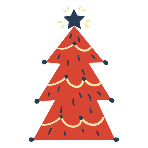 Fantastischer skandinavischer Weihnachtsbaum PNG-Design