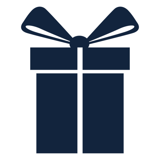 Caja regalo grande azul Diseño PNG