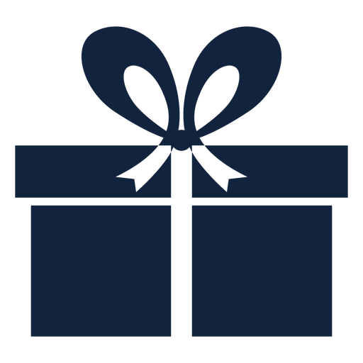 Blue gift box simple PNG Design