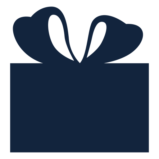 Caixa de presente simples azul Desenho PNG