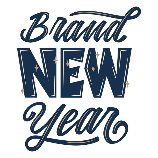 Brand New Year Schriftzug PNG-Design