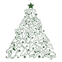 Bulldogs christmas tree PNG Design