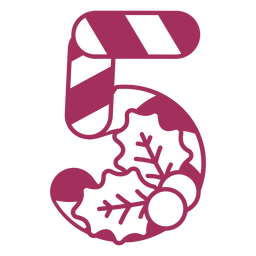 Candycane natal cinco tempos Desenho PNG