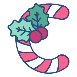 Candycane christmas letter c PNG Design