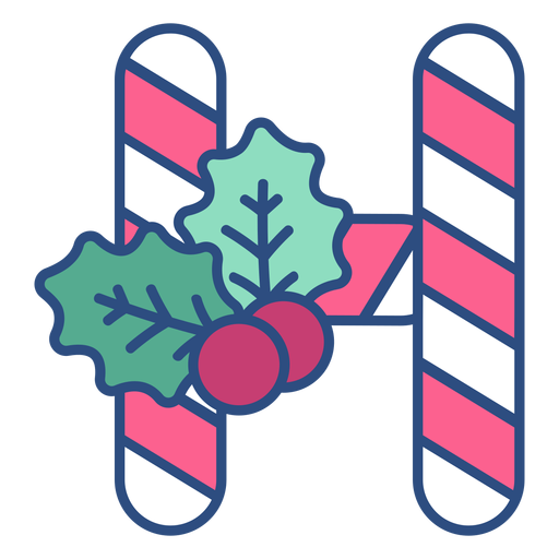 Download Candycane Christmas Letter H Transparent Png Svg Vector File