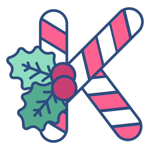 Candycane navidad letra k Diseño PNG