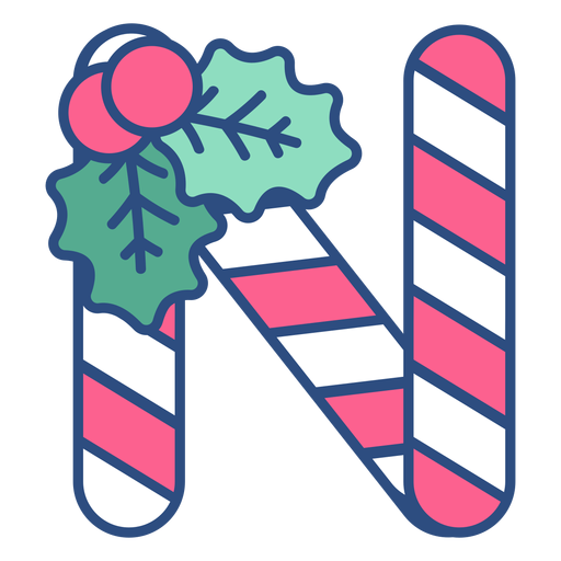 Candycane Weihnachtsbrief n PNG-Design