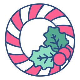Candycane carta de navidad o Diseño PNG