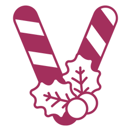 Curso de letra v de Natal candycane Desenho PNG