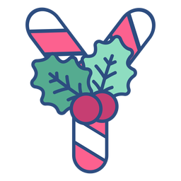 Candycane christmas letter y PNG Design