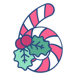 Candycane christmas six PNG Design