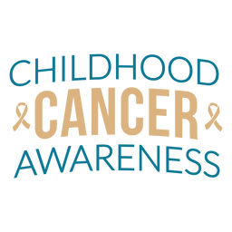 Letras de concienciación sobre el cáncer infantil Diseño PNG