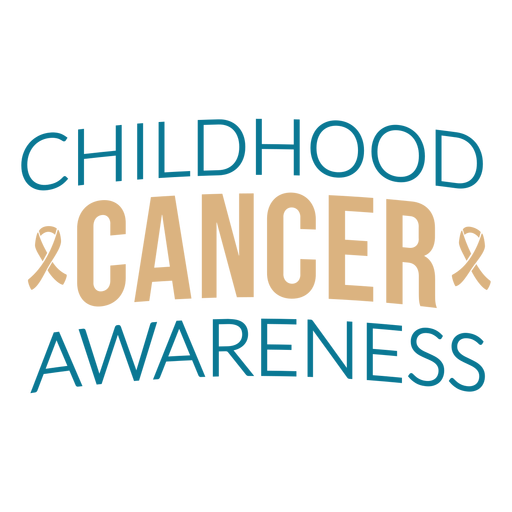 Childhood cancer awareness lettering PNG Design
