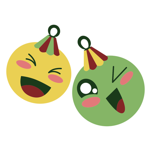 Christmas balls cute PNG Design