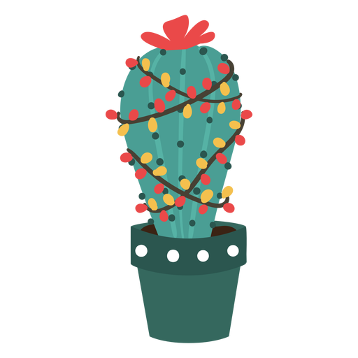 Cactus de Navidad lindo Diseño PNG