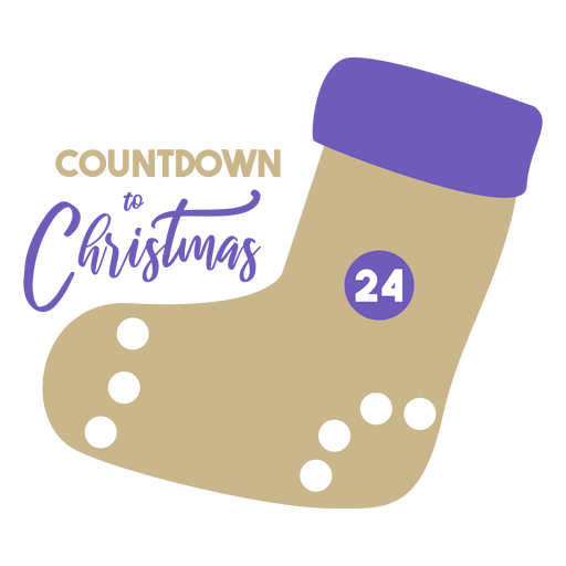 Christmas countdown 24 PNG Design