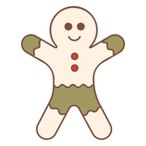 Christmas gingerbread man cool PNG Design