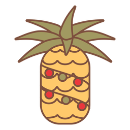 Christmas pineapple tropics PNG Design Transparent PNG