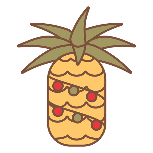 Christmas pineapple tropics PNG Design